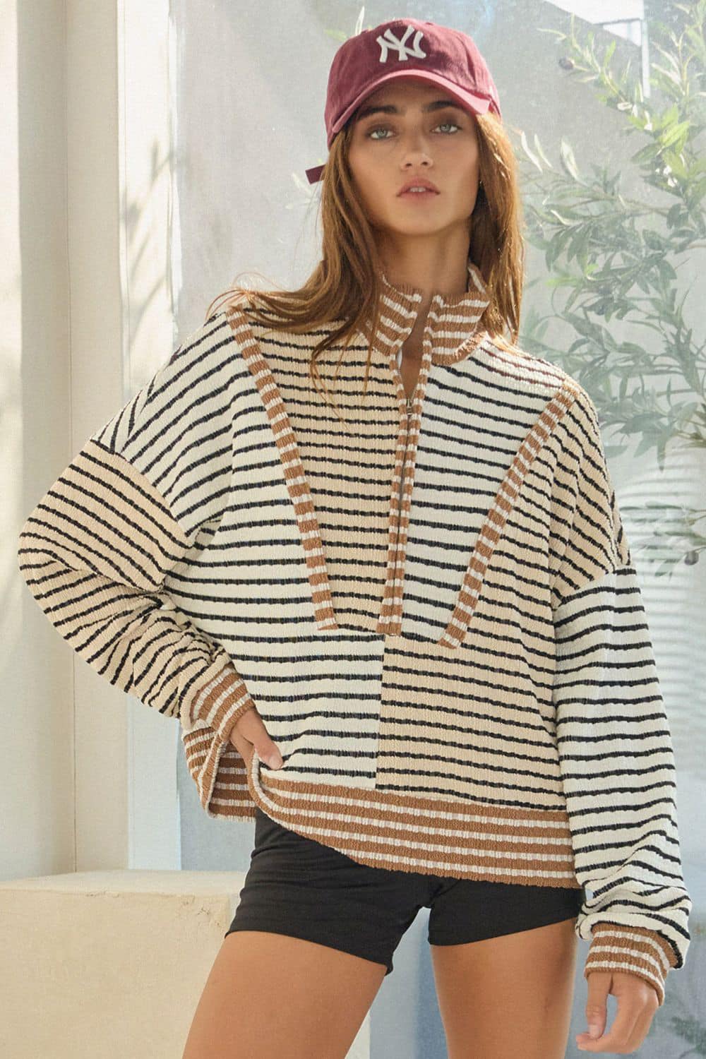 Muted Tone Stripe Top